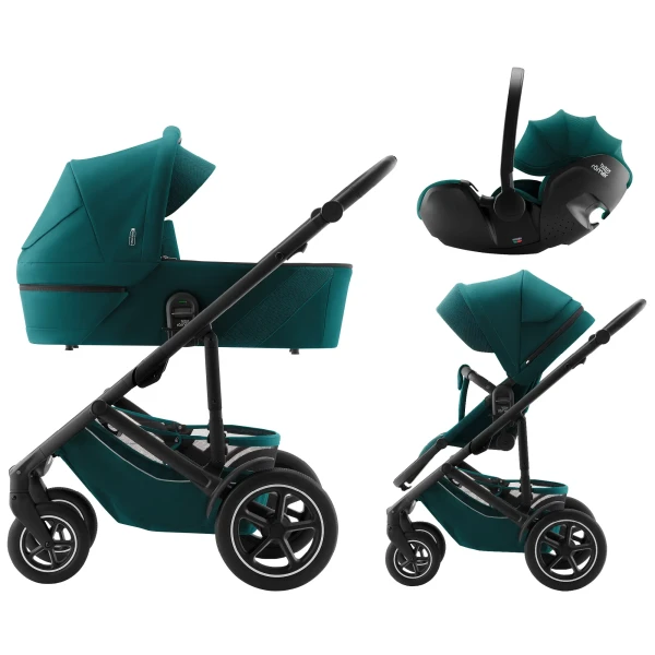 BRITAX Set Kočík Smile 5Z + hlboká vanička + autosedačka Baby-Safe PRO, Atlantic Green