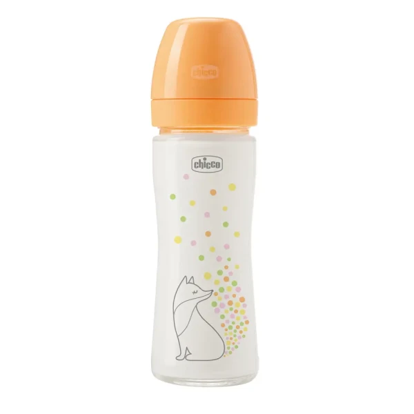 CHICCO Fľaša dojčenská sklenená Perfect Easy 240 ml slow silikón dievča 0m+
