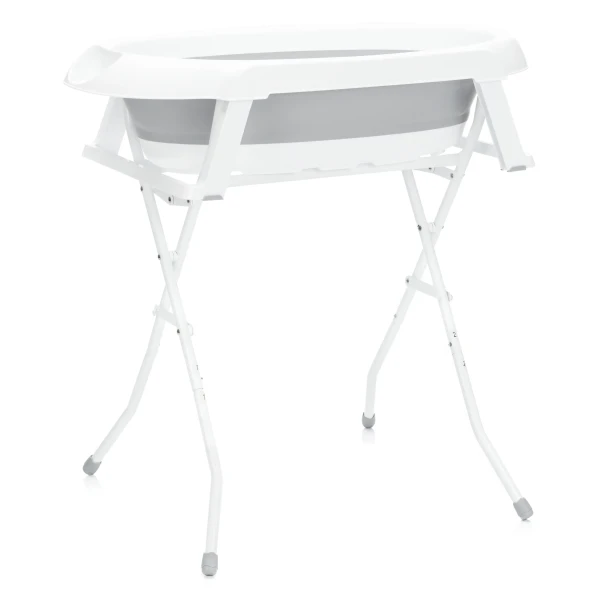 Fillikid Skladacia detská vanička grey-white + stojan na vaničku