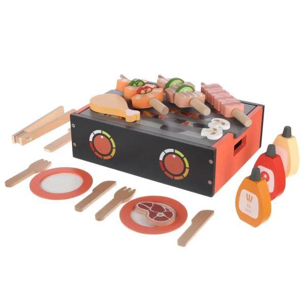 ZOPA Drevené BBQ gril set