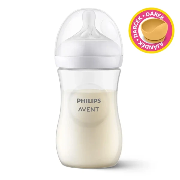 Philips AVENT Fľaša Natural Response 260 ml, 1m + darček PETITE&MARS Miska 6m+