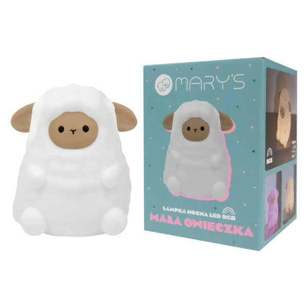 Mary's LED silikónové nočné svetlo RGB - ovečka