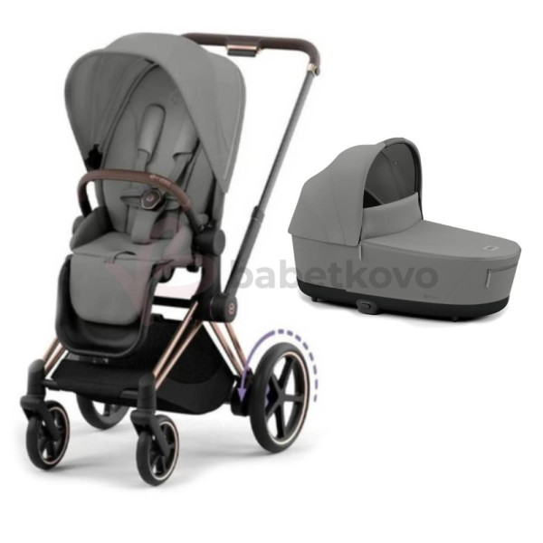 CYBEX E-PRIAM 2-kombinácia ROSEGOLD Mirage Grey